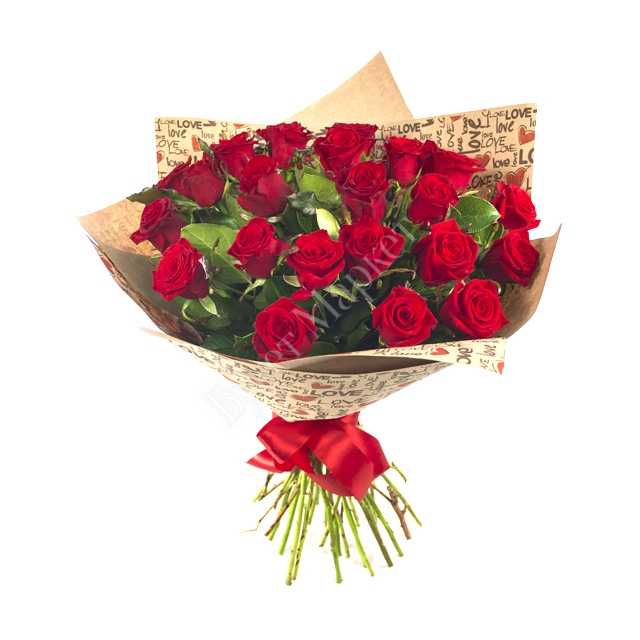 Букет «Особенный» из 25 красных роз