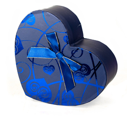 Коробка сердце синяя средняя - 535